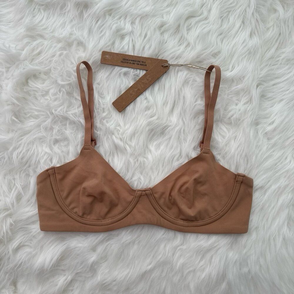 Skims Fits Everybody Unlined Demi Bra Ochre Size 32B